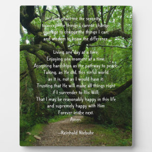 Serenity Prayer Fotoplatte