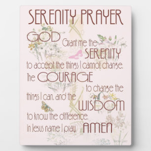 Serenity Prayer Fotoplatte