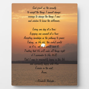 Serenity Prayer Fotoplatte