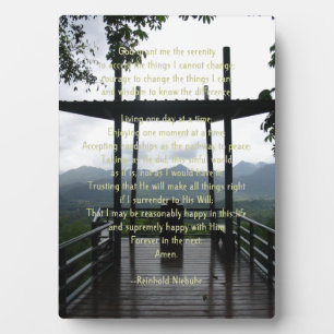 Serenity Prayer Fotoplatte