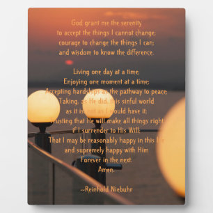 Serenity Prayer Fotoplatte