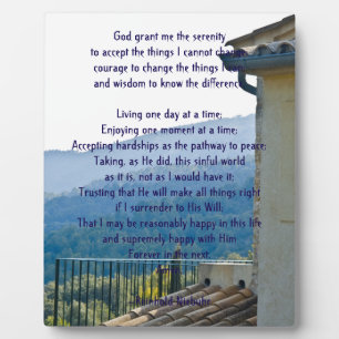 Serenity Prayer Fotoplatte