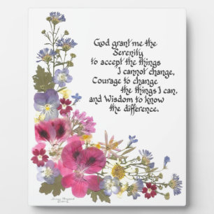 Serenity Prayer Fotoplatte