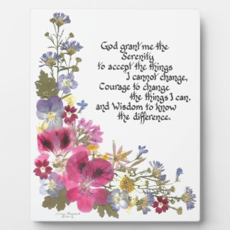 Serenity Prayer Fotoplatte