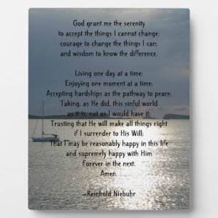 Serenity Prayer Fotoplatte