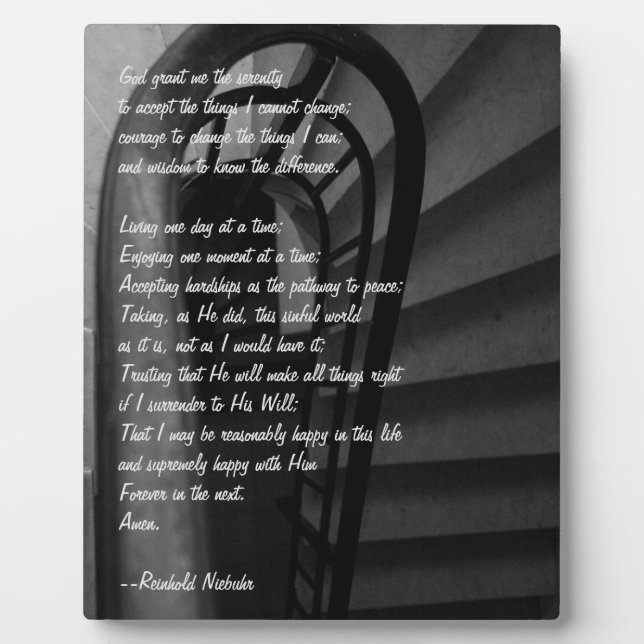 Serenity Prayer Fotoplatte (Vorderseite)