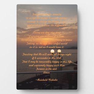 Serenity Prayer Fotoplatte