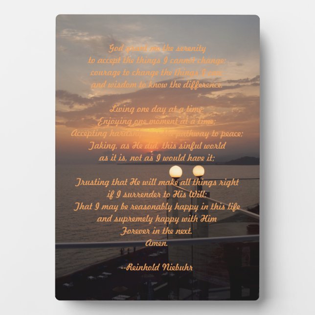 Serenity Prayer Fotoplatte (Vorderseite)