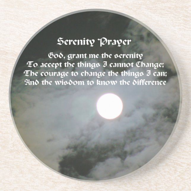 Serenity Prayer Full Moon Inspiration Untersetzer (Vorne)