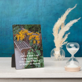 Serenity Prayer Garten Banca del Gottardo Fotoplatte