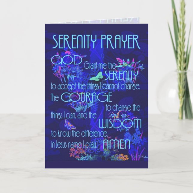 Serenity Prayer Grafikkarte Karte (Vorderseite)