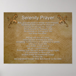 Serenity Prayer II -- Art Print Poster