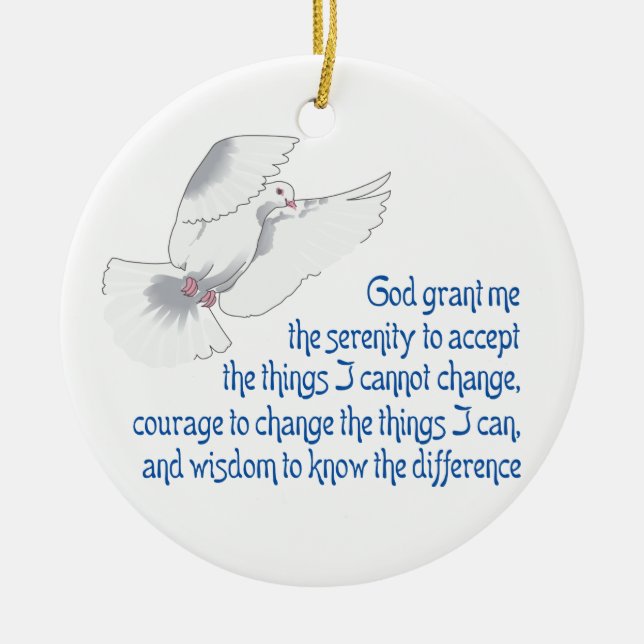 Serenity Prayer Keramik Ornament (Vorne)