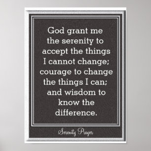 Serenity Prayer - Kunstposter Poster