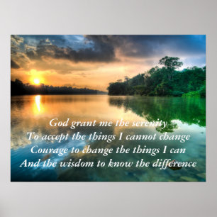 Serenity Prayer Landschaftlich Poster