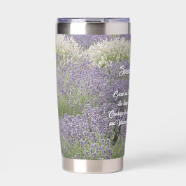 Serenity Prayer Lavender Garden Floral Thermobecher