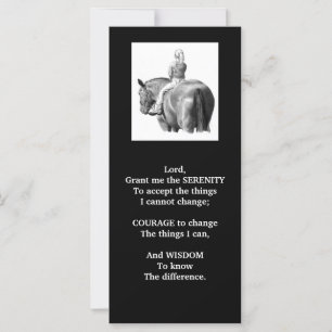 SERENITY PRAYER:MÄDCHEN:PENCIL ART:RACK CARD