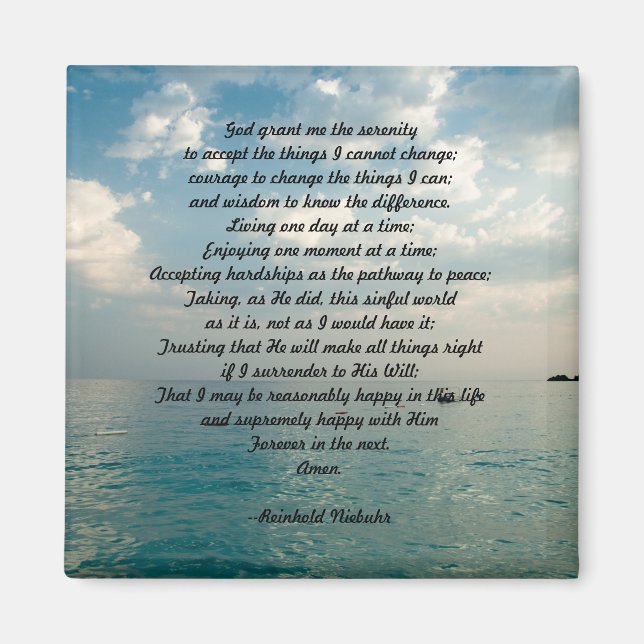 Serenity Prayer Magnet (Vorne)