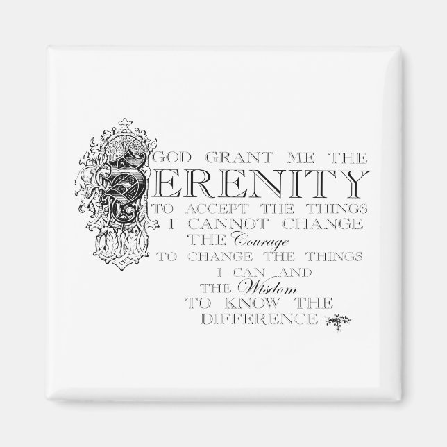 Serenity Prayer Magnet (Vorne)