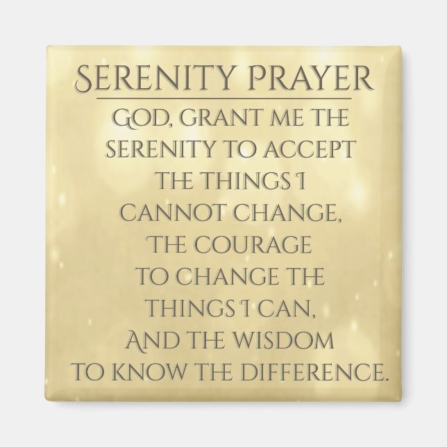 Serenity Prayer Magnet (Vorne)