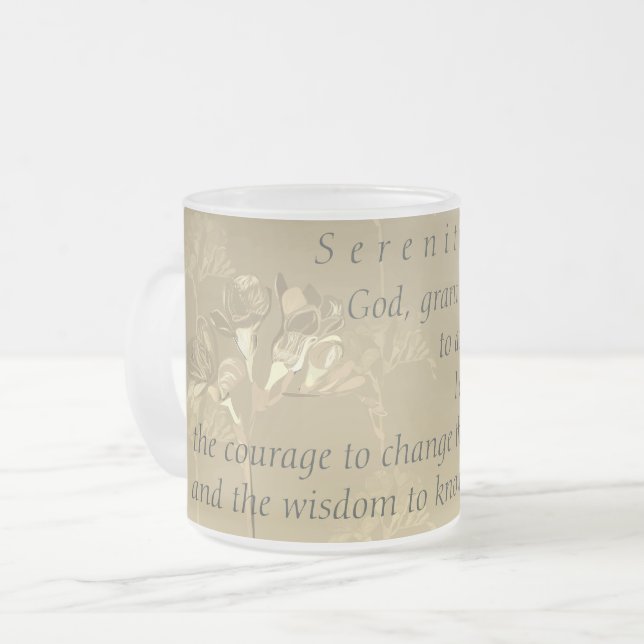 Serenity Prayer Mattglastasse (Vorderseite Links)