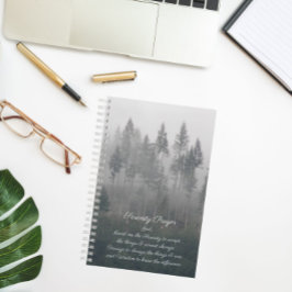 Serenity Prayer Misty Forest Notizbuch