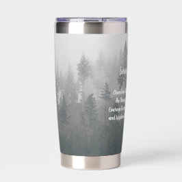 Serenity Prayer Misty Forest Thermobecher