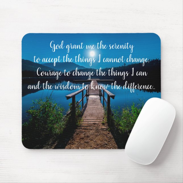Serenity Prayer Mousepad (Mit Mouse)