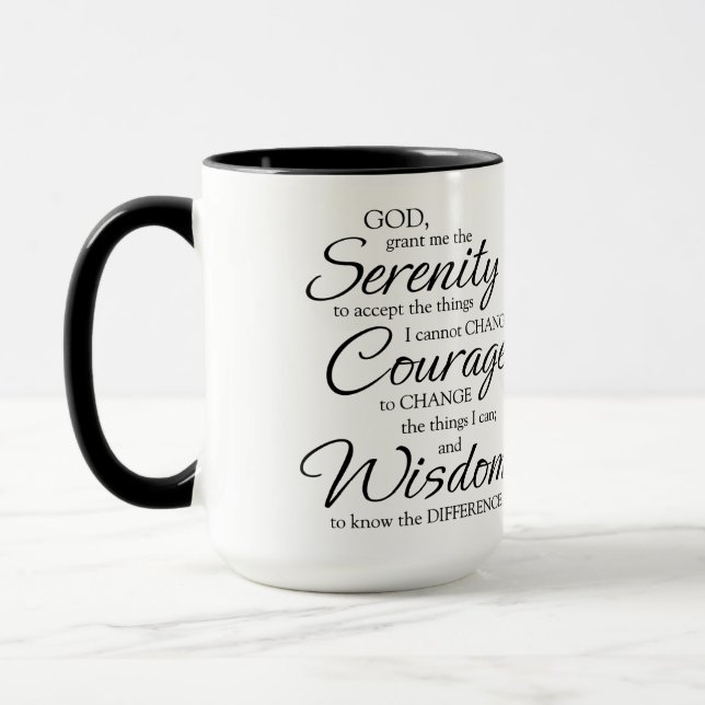 Serenity Prayer Mug Tasse (Links)