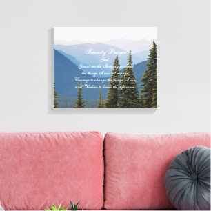Serenity Prayer Nebelberge Landschaft Leinwanddruck