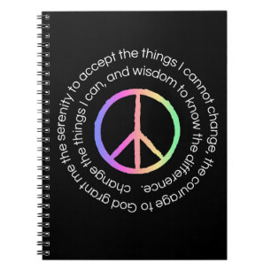 Serenity Prayer Notebook Journal Sober Life Notizblock
