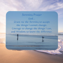 Serenity Prayer Ocean Beach Foto Magnet