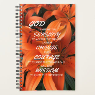 Serenity Prayer Orange Lily Blume Foto Planer