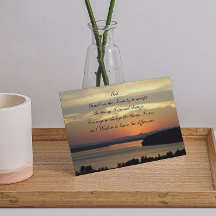 Serenity Prayer Orange Seascape Sunset Blank Card