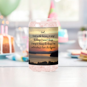 Serenity Prayer Orange Seascape Sunset Dosenglas