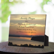 Serenity Prayer Orange Seascape Sunset