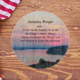 Serenity Prayer Pink Seascape Sunset Schneidebrett