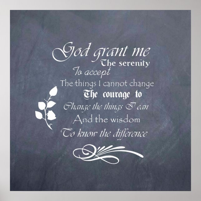 Serenity Prayer Plakatbild - Retro Poster (Vorne)