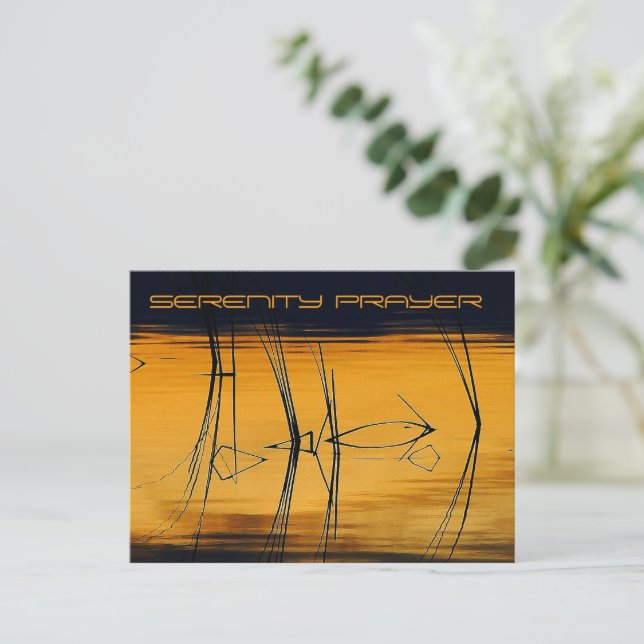 Serenity Prayer Postcard Postkarte (Stehend Vorderseite)