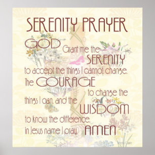Serenity Prayer Poster