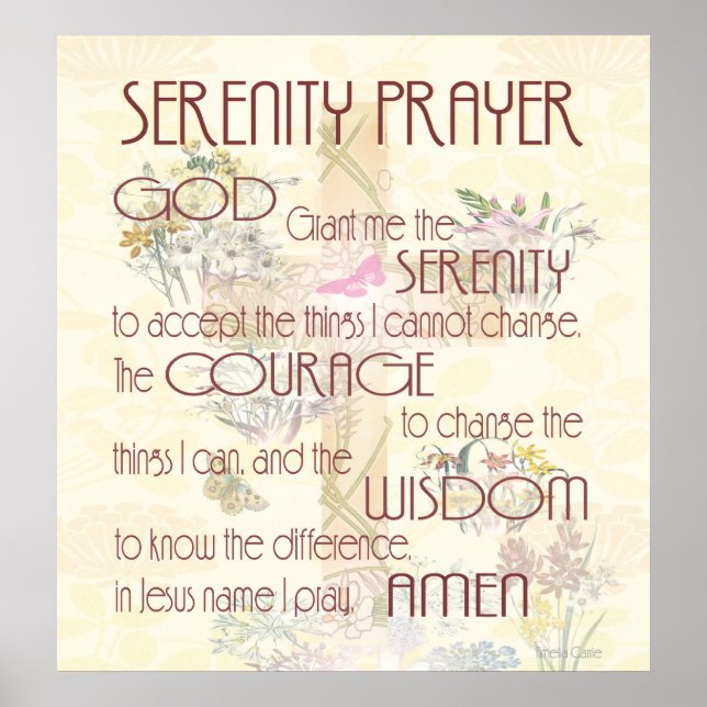 Serenity Prayer Poster (Vorne)