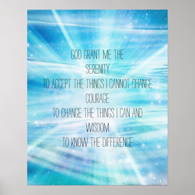 Serenity Prayer Poster (Vorne)