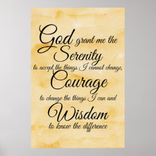 Serenity Prayer Poster