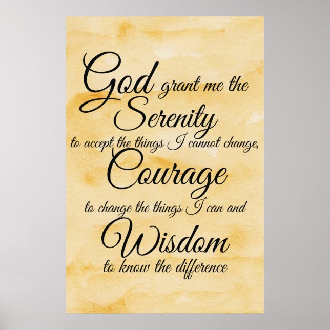 Serenity Prayer Poster (Vorne)
