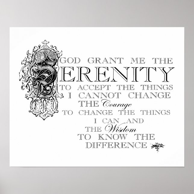 Serenity Prayer Poster (Vorne)