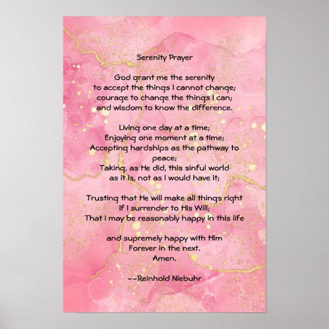 Serenity Prayer Poster (Vorne)