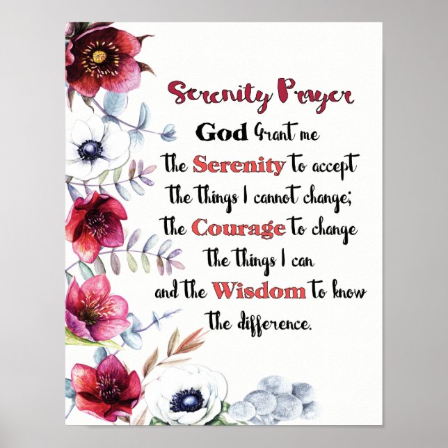 Serenity Prayer Poster (Vorne)