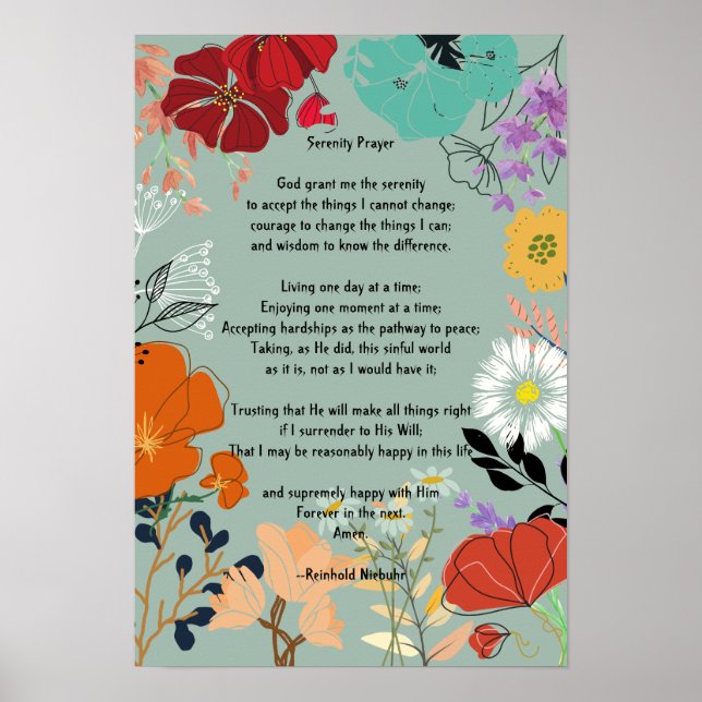 Serenity Prayer Poster (Vorne)