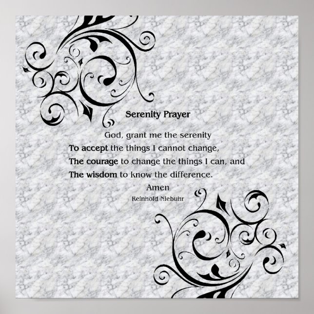 Serenity Prayer Poster (Vorne)