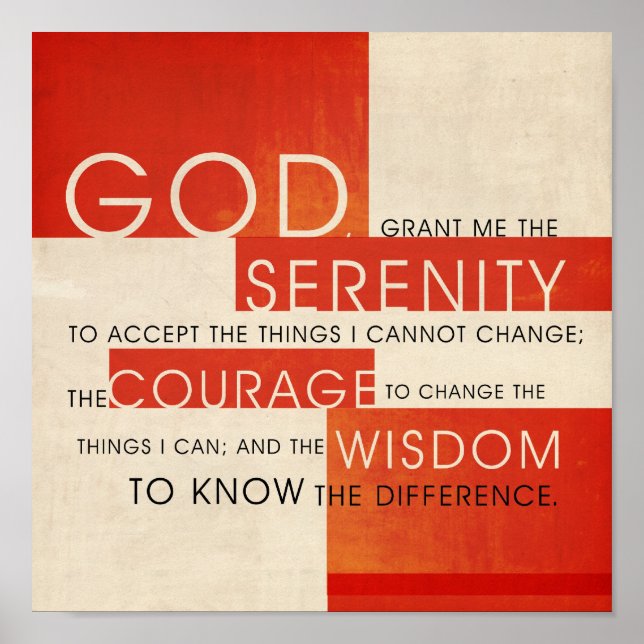 Serenity Prayer Poster (Vorne)